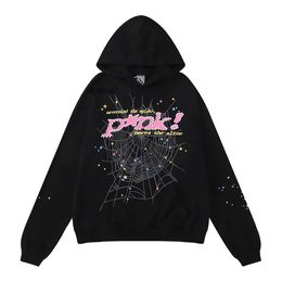 spider hoodie kids Women hoodie Designer Sweatshirts Quality Sweatshirt Couple Sweater Clothing Fashion Tracksuit Black White Pink Spider Web Graphic