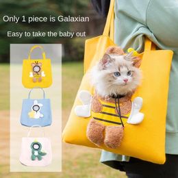 Cat Carriers Pet Carrier Bag Cute Show Head Little Bee Shape Travel Single Shoulder Small Dog Accessories