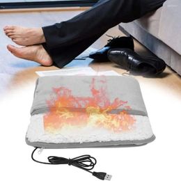 Carpets Double-Side Heated Foot Warming Mat USB Charging Power Saving Electric Heating Pad Washable 2 In 1 Cushion