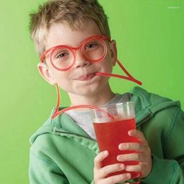 Drinking Straws Funny Soft Straw Glasses Plastic Unique Flexible Tube Kids Birthday Party Wedding Supplies Accessories