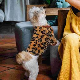 Dog Apparel Sweater Wear-resistant Puppy Vest Decorate Winter Breathable Pet Coral Fleece Outdoor Clothes Adorable Warm Portable