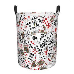 Laundry Bags Waterproof Storage Bag Poker Cards Household Dirty Basket Folding Bucket Clothes Toys Organizer