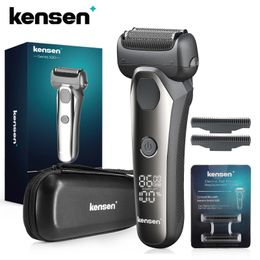 KENSEN S20 Electric Shaver for Men 3D Floating Replaceable Blade IPX6 Waterproof USB Rechargeable Shave Beard Machine Razor 240403