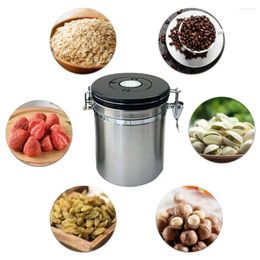 Storage Bottles Coffee Container Stainless Steel Canister Airtight Kitchen For Grounds Beans Tea Flour Cereal