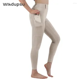 Women's Pants Horse Riding Women Full Seat Silicone Grip Breeches Equestrian Stretchy High Waist Horseback Rider Trousers Tights