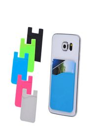 Ultraslim Self Adhesive Credit Card Wallet Phone Cases Set Holder Colourful Silicone Case For iPhone 13 12 11 X Xr Xs Max 8 7 6S P4421632