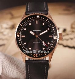 New Fifty Fathoms 50 Fathoms 50001110B52A Black Dial Automatic Mens Watch Rose Gold Case Blue Nylon Strap High Quality Watches H3236297