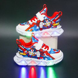 children runner kids shoes sneakers casual boys girls Trendy Blue red shoes sizes 22-36 M63g#