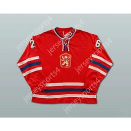 Gdsir Custom RED PETER STASY CZECHOSLOVAKIA 26 HOCKEY JERSEY NEW Top Ed S-M-L-XL-XXL-3XL-4XL-5XL-6XL