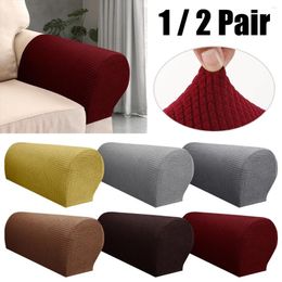 Chair Covers 2Pcs Sofa Arm Armrest Cover High-Grade Spandex Stretch Caps Dustproof Towel Armchairs Furniture Protector