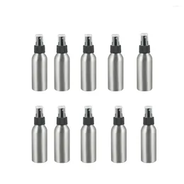 Storage Bottles 10 Pcs Mini Spray Bottle Refillable Perfume Toiletries 50ml Travel Fine Mist Aluminium