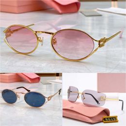 Designer mui mui Sunglasses womens Pink miui Men Sun Glasses Luxury woman Round Oval Glasses Fashion Travel Men Eyeglasses Frame Polarized