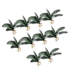 Decorative Flowers 10 Pieces Artificial Plants Leaves Phalaenopsis Leaf Micro Landscape Wedding