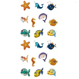 Bath Mats 20 Pcs Cartoon Sea Frosted Wall Paste Adhesive Anti-slip Kids Sticker For Bathtub