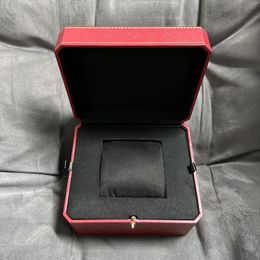 Watch Boxes Factory Supplier Wholesale Luxury CT Original Red Box Black Velvet With Booklet And Card Custom Gift Case