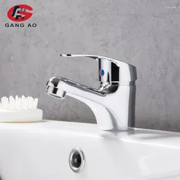 Bathroom Sink Faucets Zinc Alloy Basin Taps Mixer And Cold Water Bath Tap Faucet Chrome Finished Torneira