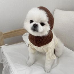 Dog Apparel Pet Warmth Cover Head Knitted Hat Autumn And Winter Cute Cat Small Decoration Teddy Accessories For Dogs