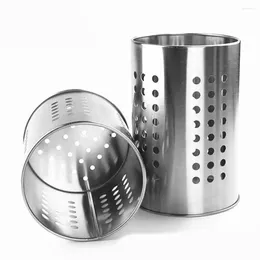 Storage Bottles 2pcs/pack Thickened Chopsticks Kitchen Utensil Holder Stainless Steel Home Large For Countertop Flatware Stand Cutlery