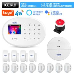Kits KERUI W204 2.4 inch TFT Touch Panel 4G Alarm System Kit with PIR Motion Sensor Siren WIFI GSM Burglar Security Home