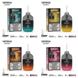 Vape Pod Factory Price E Cigarette Distributors TASTEFOG Mech Coil 12000 Puff Disposable Vape 12K Puffs Shipping to USA Spain France U. K Germany