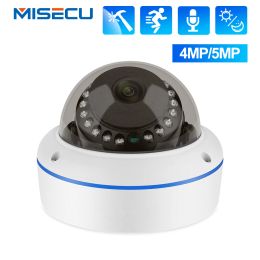 Cameras MISECU 4MP 5MP POE IP Camera Indoor Dome Camera Vandalproof Audio Record Home Security Camera CCTV Vedio Surveillance Camera