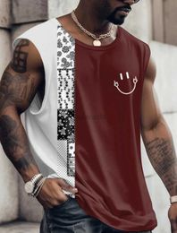 Men's T-Shirts Summer Mens Vest Print Totem Motifs Crew-Neck Clothing Sleeveless T-Shirt Print Large Size Daily Sportsfitnessrunningtop2Xs-5Xl 2445