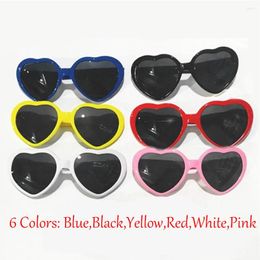 Sunglasses Heart Shaped Love Effects Glasses Watch The Lights Change Diffraction At Night Unisex Gifts