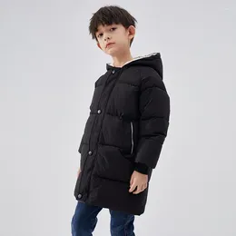 Down Coat 1-12Y Girls Boys Jacket Long Thick Parkas Hooded Children Warm Coats Winter Clothes For Baby Padded Snowsuit