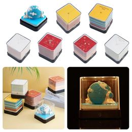 Desk Calendar With Lights Calendar Memo Pad 3D Creative Romantic Tree Notes Decoration Desk Notepad Calendar House T2W7 240325