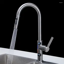 Kitchen Faucets LED Does Not Require Power Insertion Temperature Display Faucet Modern And Fashionable Style