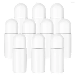 Storage Bottles 10 Pcs Perfume Bottled Travel Glass Containers Massage Roller Plastic For Essential Oils