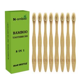 toothbrush Boar Bristles Medium Toothbrush Bamoo Toothbrush 100% biodegradable Toothbrush Boar Hair