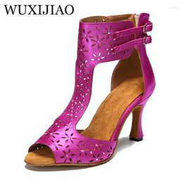 Dance Shoes Diamond Cut Out High Top For Women's Fish Mouth Jazz Boots Cool With Lace Up Heels