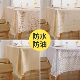 Table Cloth Waterproof Oil Proof Wash Free Lace Pvc Home Living Room El Desk