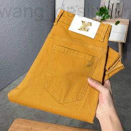 Men's Jeans designer High end autumn new men's jeans fashion brand slim fitting cotton elastic Khaki light luxury pants 1L72