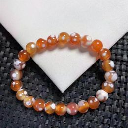 Link Bracelets 8MM Natural Milky Yanyuan Agate Bracelet Fashion Crystal Quartz Gemstone Jewellery Reiki Healing Gift For Women 1pcs