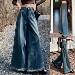 Women's Jeans Wide Leg Women Korean Fashion 2024 High Waist Baggy Streetwear Denim Pant Pants Y2k Clothes 2000s Womens