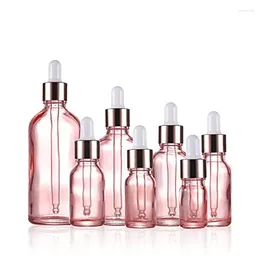 Storage Bottles 10Pcs/lot 50ml 30ml 15ml 10ml 5ml Glass Dropper Jars Vials With Pipettes Essential Oil Containers Serum