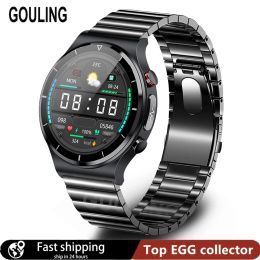 Watches IP68 Waterproof Smart Watch Men Wireless Charging PPG+ECG Fitness Tracker 1.32inch 360*360 HD Temperature measurement Smartwatch