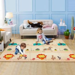 Folding Thermal Mat Odourless Playmat Developing Carpet For Children Baby Gift Kid Game Floor Padding Bright Portable Toddler Toy 240322