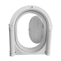 Cat Carriers Beautiful Pet Door Exquisite Workmanship Burr Free White Small Importing Gate Frame Decoration Go Out