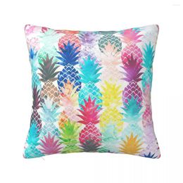 Pillow Hawaiian Pineapple Pattern Tropical Watercolor Throw Anime Girl Sofa Covers Plaid Pillows Aesthetic