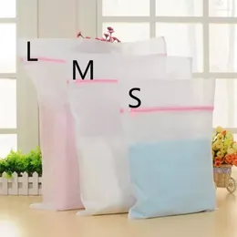 Laundry Bags 2pcs Mesh Bag Durable Zipped Wash Storage Home Organisation Washing Machine Used Net