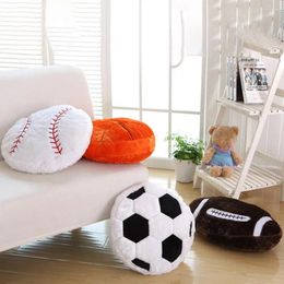 Pillow Plush Basketball Fluffy Stuffed Throw Soccer Shape Sofa Sport Basketballs Toys Gift For Kids Boy