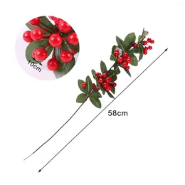 Decorative Flowers Fake Berries Christmas Decoration Home Decor Berry Picks Stems For Wedding Party Wreath Winter Holiday