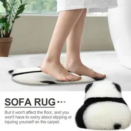 Carpets Non-slip Animal Rug Long Fluff Panda Koala Mat Faux Fur Carpet Living Room Bedroom Sofa Cushion Artificial Fluffy Doormat