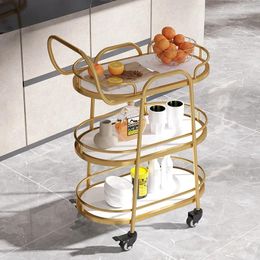 Hooks Storage Cart Multi-function Trolley El Commercial Restaurant Mobile Cake Delivery Iron Hand Push Household Tea