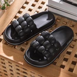 Slippers Summer Beach For Man Non-slip Shoes Bathroom Cloud Men's Soft-soled Eva Couple Thick-soled Happy Flops LX022