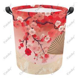 Laundry Bags Watercolour Blooms Floral Foldable Basket Hamper Dirty Clothes Storage Organiser Bucket Homehold Bag