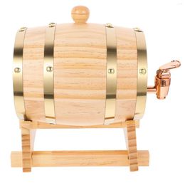 Storage Bottles Whiskey Barrel Dispenser Oak Aging Barrels Stand Spigot Home Decanter Small Container